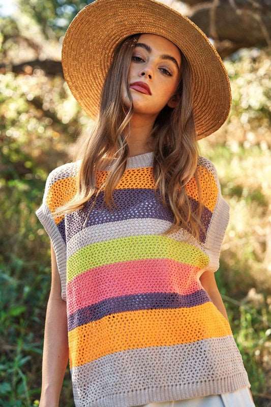 Crochet Knit Sweater Vest