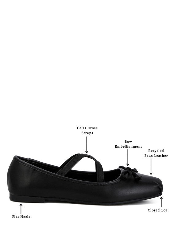 LEINA Recycled Faux Leather Ballet Flats