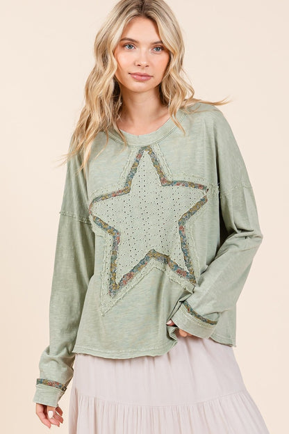 Mittoshop Mineral Wash Star Patch T-Shirt