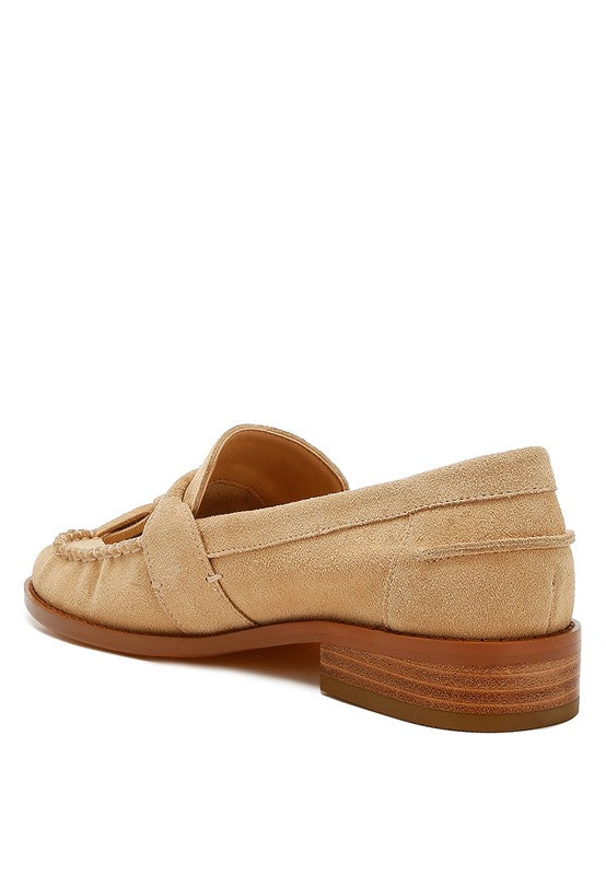 RHONE Tassel Detail Suede Loafers