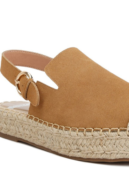 AFFIE Suede Slingback Strap Espadrilles