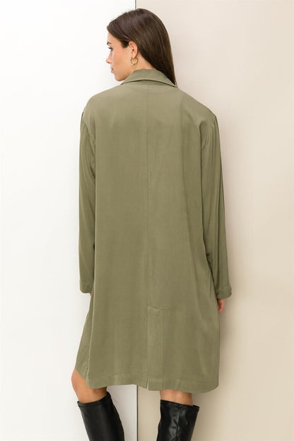 HYFVE Right Round Button Front Oversized Coat