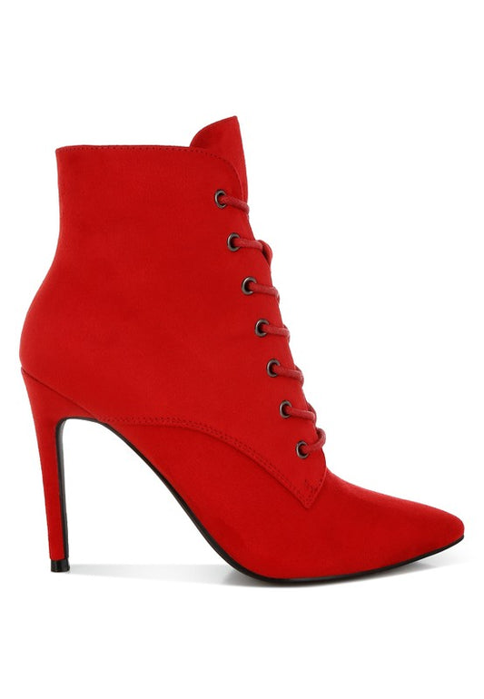 AGMATI Lace Up Stiletto Boots