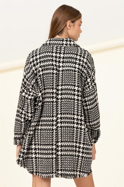 HYFVE Houndstooth Pattern Shacket