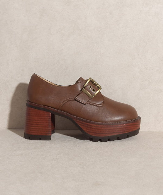 SARAH Buckled Platform Loafers