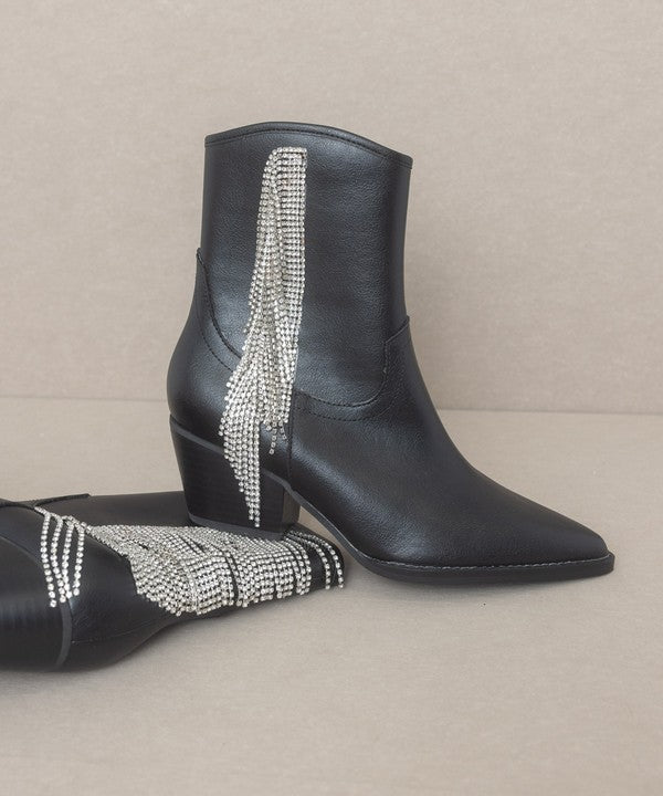 KKE Originals ROWAN Rhinestone Fringe Boots