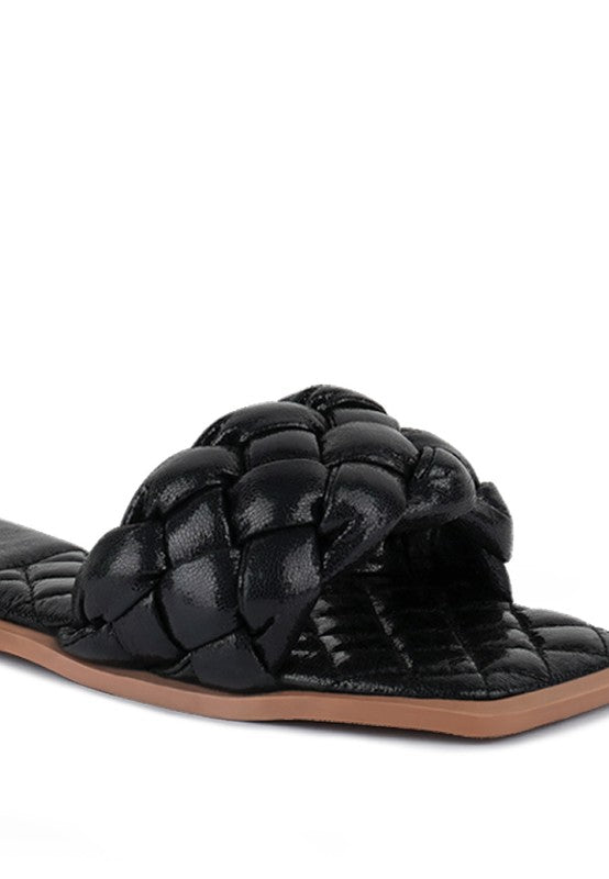 MARCUE Quilted Slides with Woven Straps