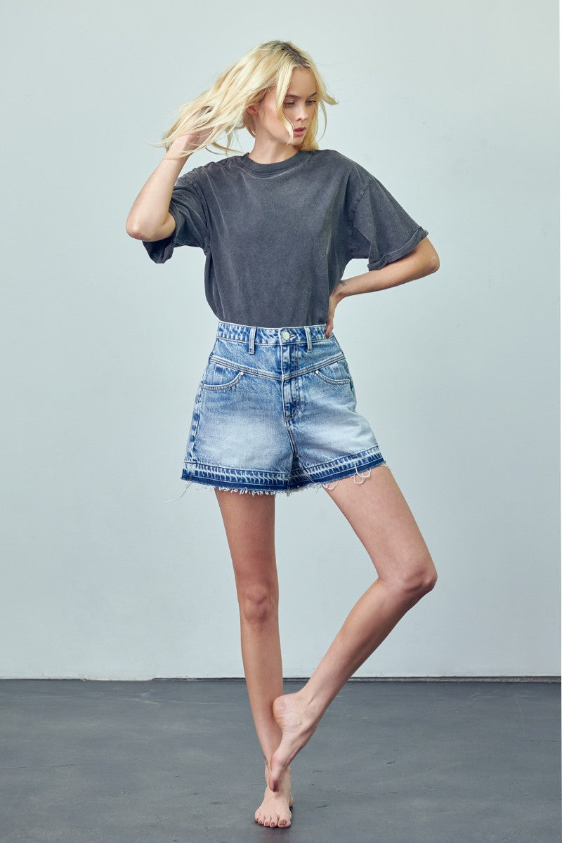 Super High-Rise Released Hem Shorts