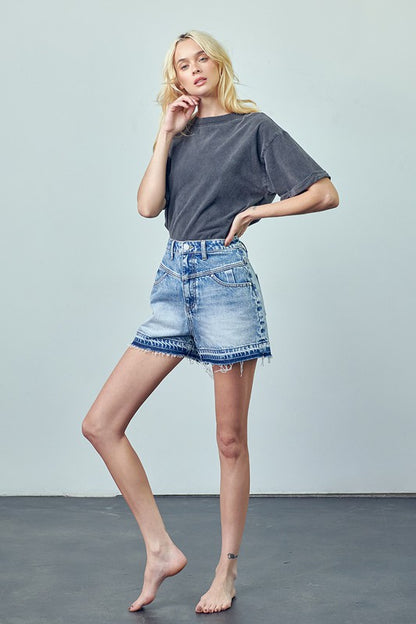 Super High-Rise Released Hem Shorts