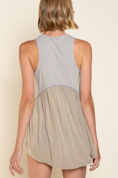 POL Simple But Unique Babydoll Knit Tank Top