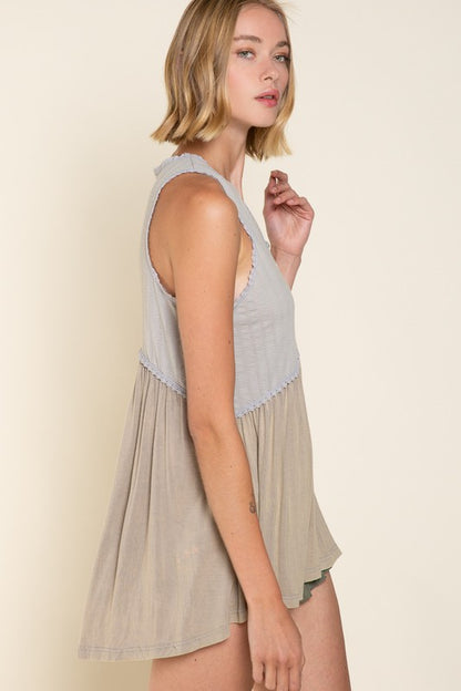 POL Simple But Unique Babydoll Knit Tank Top