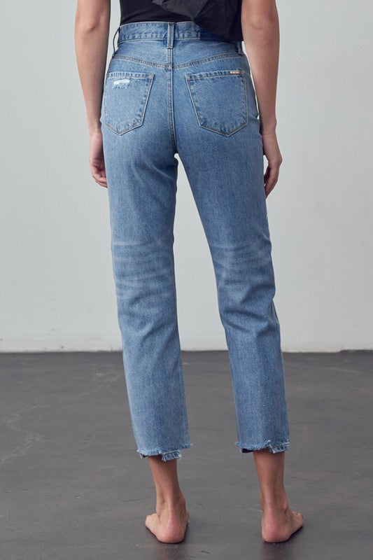 High-Rise Girlfriend Jeans