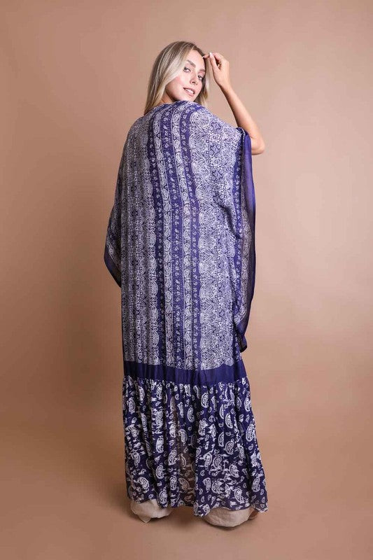 Paisley Tapestry Free Flowing Kimono