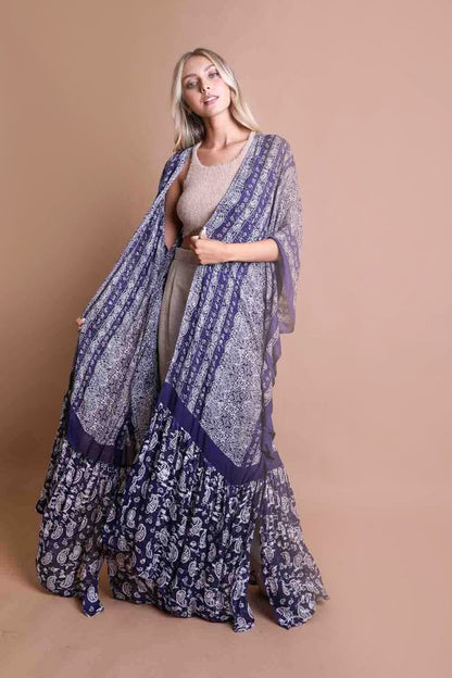 Paisley Tapestry Free Flowing Kimono