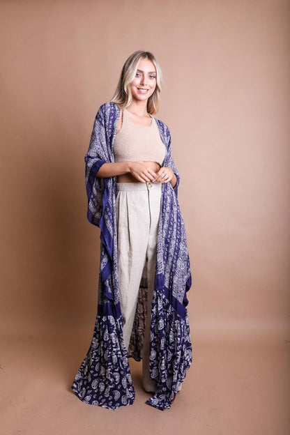 Paisley Tapestry Free Flowing Kimono