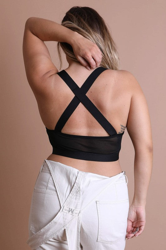 Plus Size - Cross Front Bralette