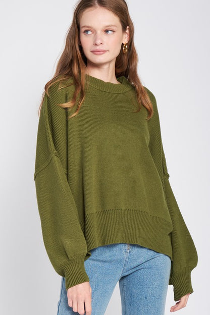 Oversized Rib-Knit Sweater