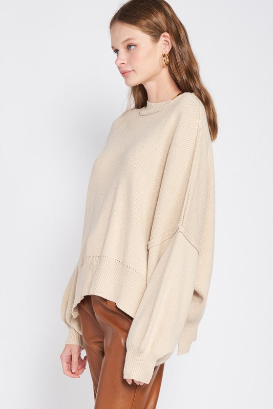 Oversized Rib-Knit Sweater