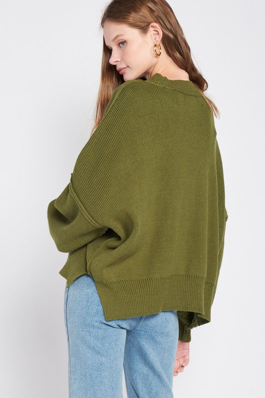 Oversized Rib-Knit Sweater