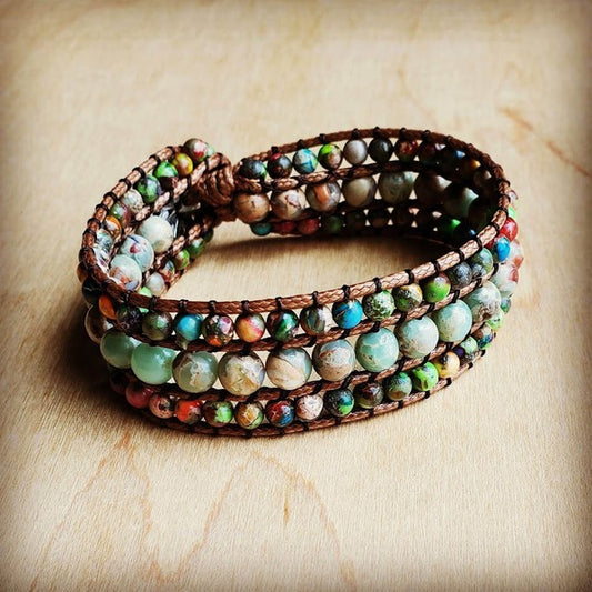 Impression Jasper Woven Bracelet