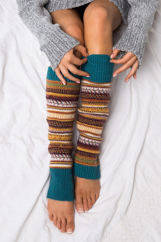 Short Fair Isle Legwarmers