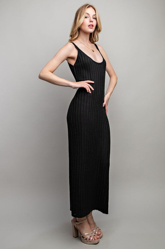 Sweet Generis Ribbed Knit Maxi Dress