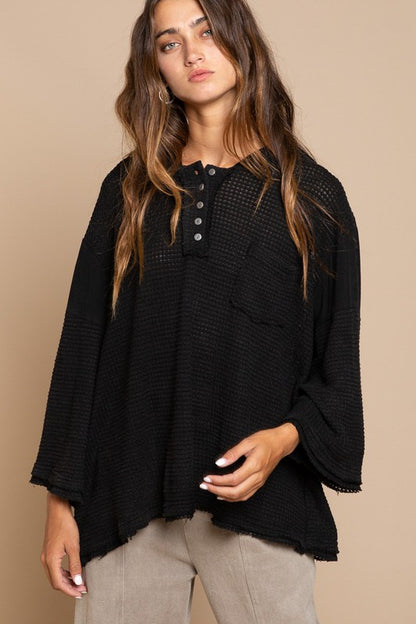 POL Bell Sleeve Oversized Sweater