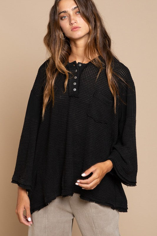 POL Bell Sleeve Oversized Sweater