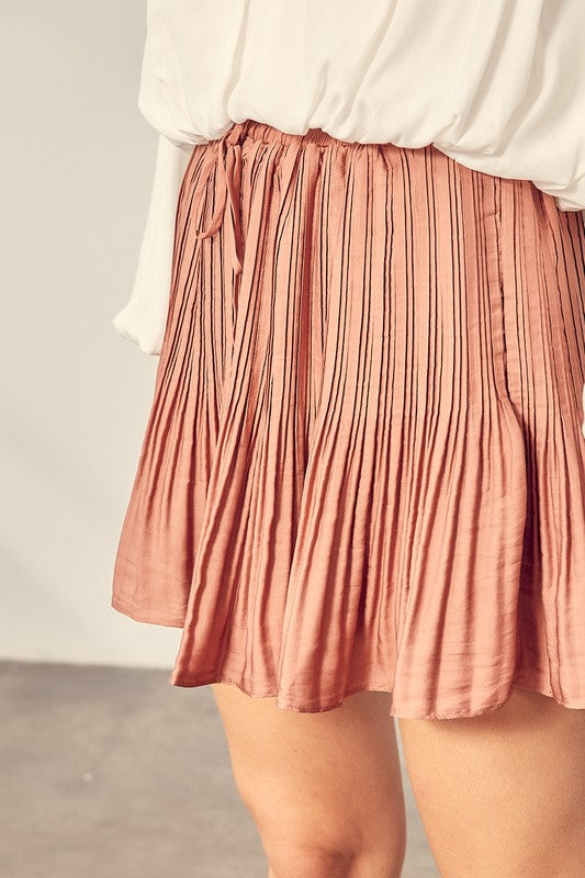 Mustard Seed Pleated Skort