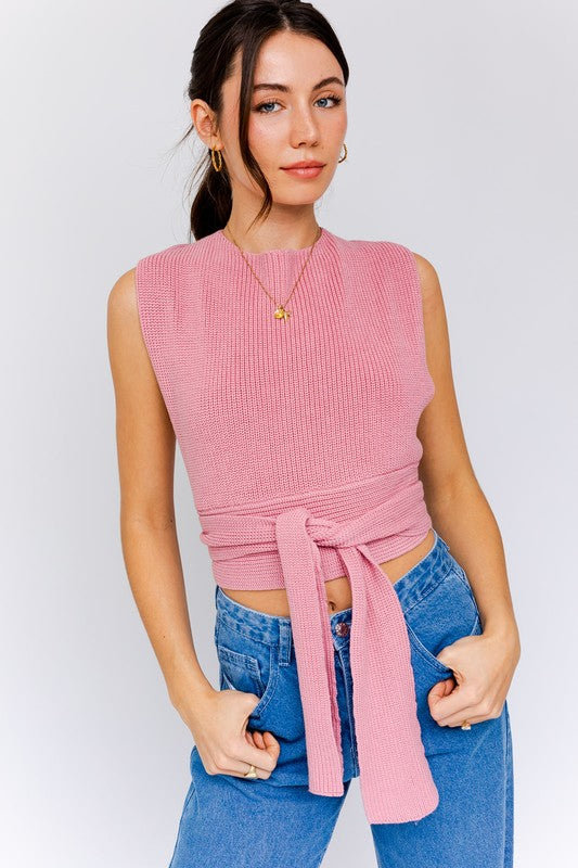 LE LIS Multi-Tie Convertible Sweater