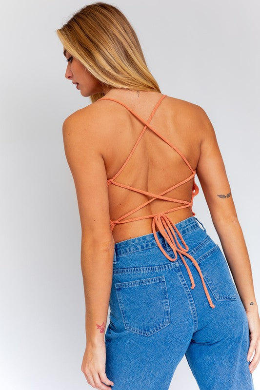 LE LIS Cowl Open Back Bodysuit