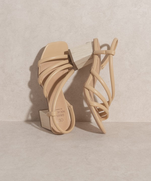 KKE Originals ASHLEY Wooden Heel Sandals