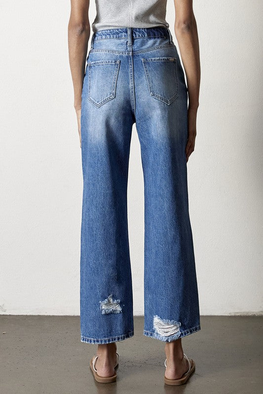 Destructed Straight Jeans