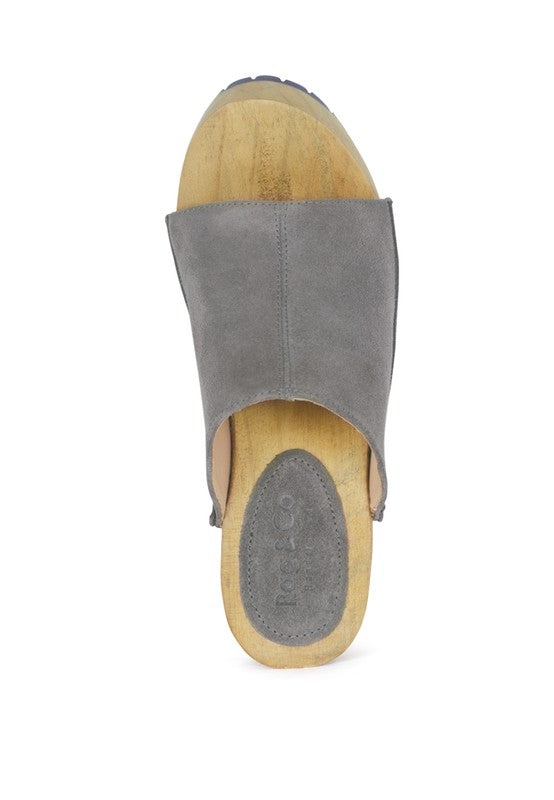 JARRAH Suede Slide Clogs