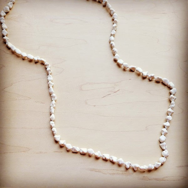 White Turquoise Beaded Layering Necklace