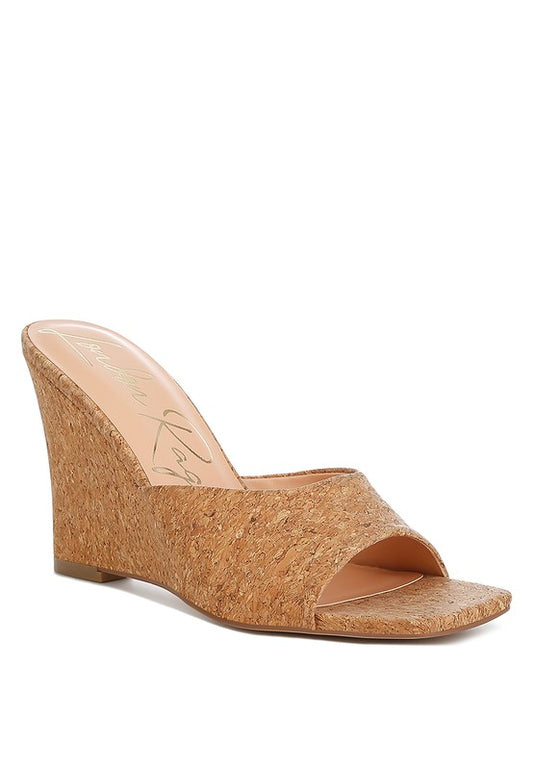 SHILOY Cork Wedge Sandals