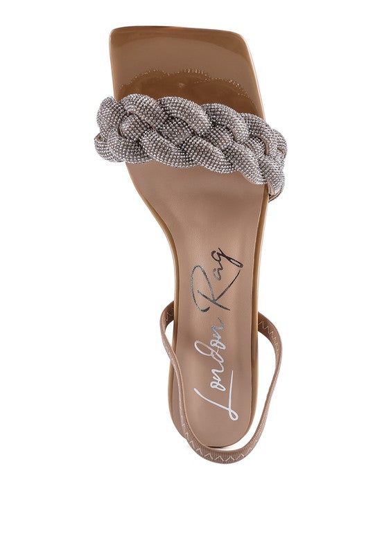 DIAMANTE Braid Sandals