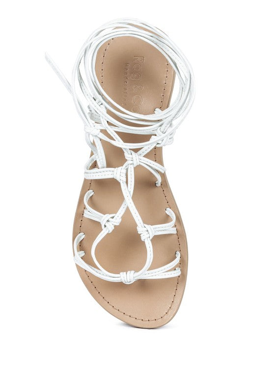 BAXEA Handcrafted Leather Tie Up Sandals