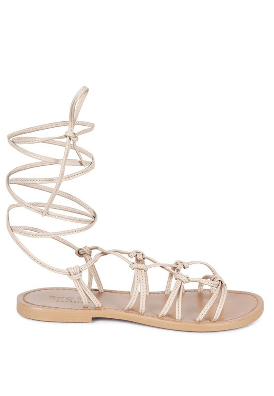 BAXEA Handcrafted Leather Tie Up Sandals