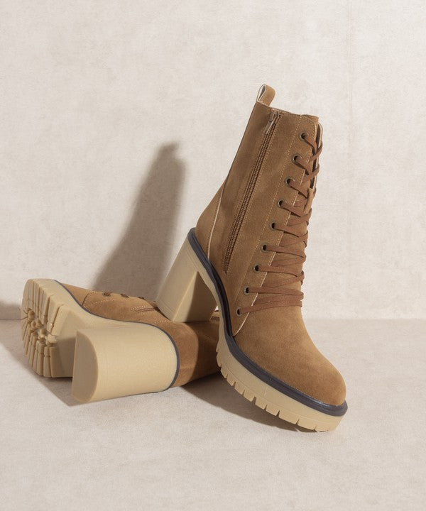 JENNA Platform Military Boots