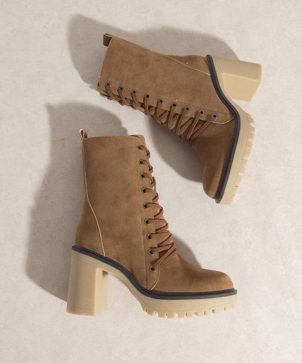 JENNA Platform Military Boots