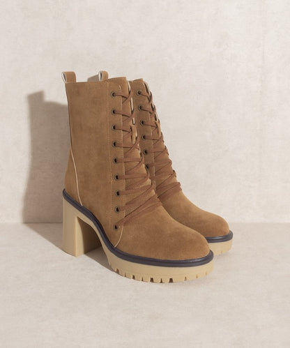 JENNA Platform Military Boots