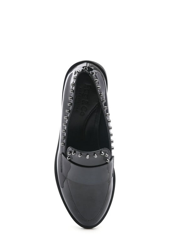 EMILIA Shine Forever Stud Penny Loafers