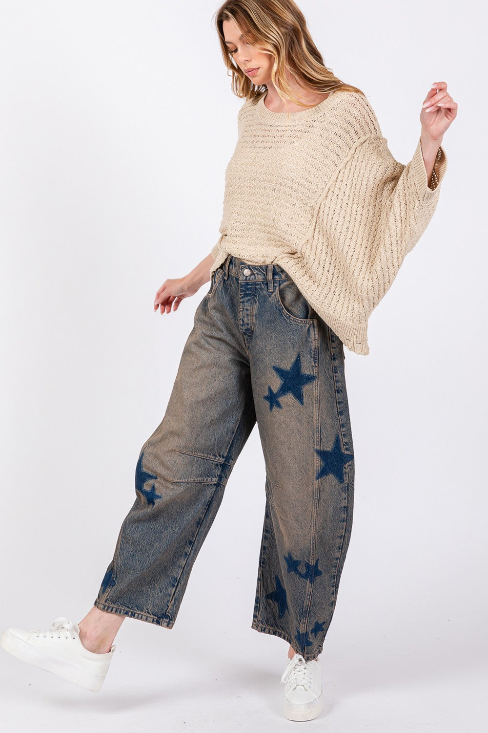 SAGE + FIG - Star Barrel Style Jeans