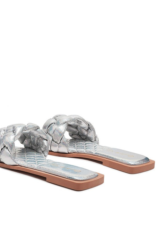 MARCUE Quilted Slides with Woven Straps