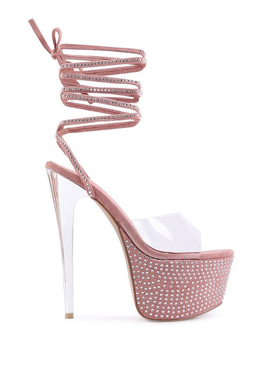 SUGAR MOM Strappy Diamante Platform Sandals