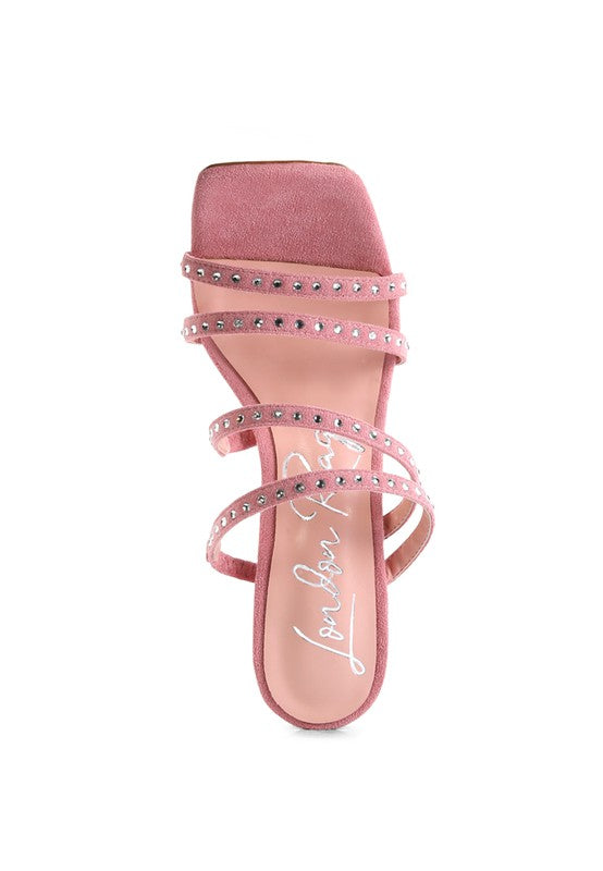 FACE ME Studded Mid Heel Strap Sandal