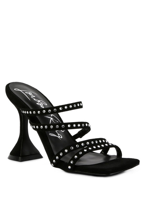 FACE ME Studded Mid Heel Strap Sandal