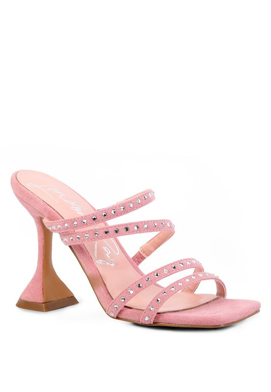 FACE ME Studded Mid Heel Strap Sandal