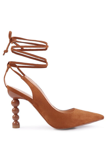 SPICED Cut Out Heel Lace Up Sandals